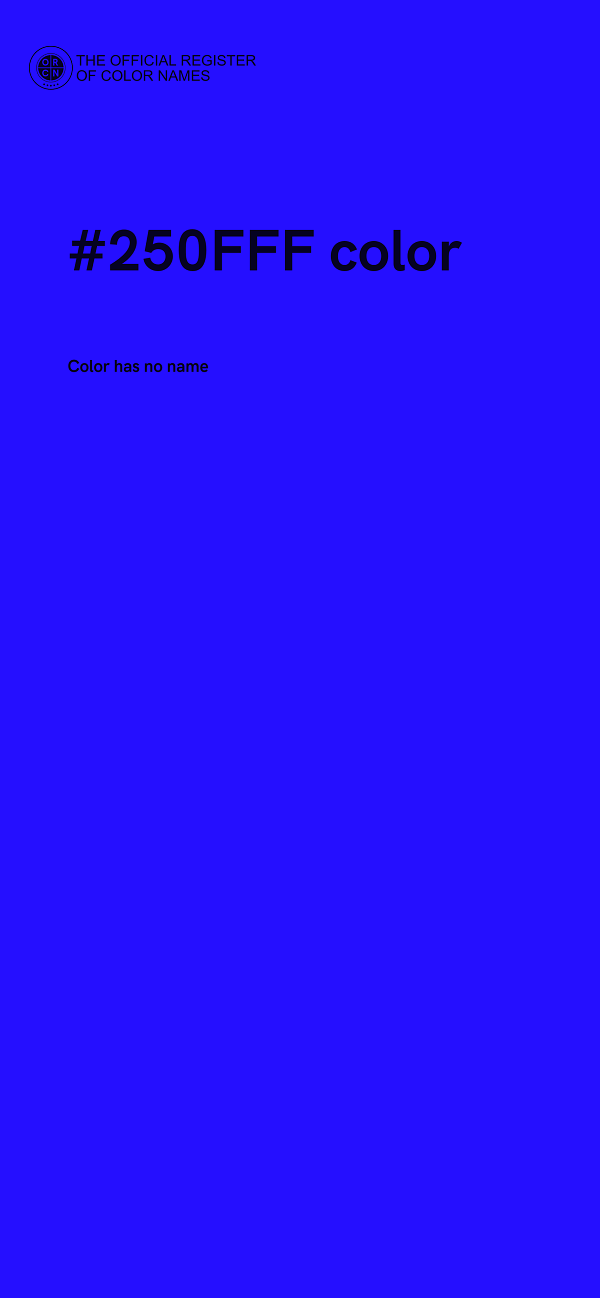 #250FFF color image