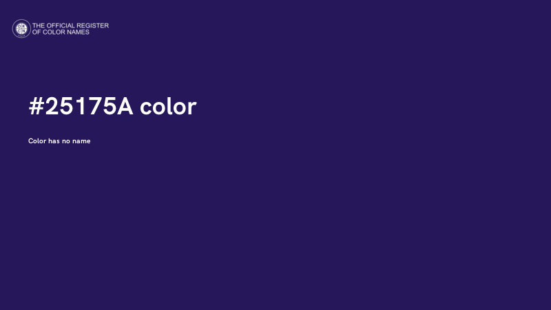#25175A color image