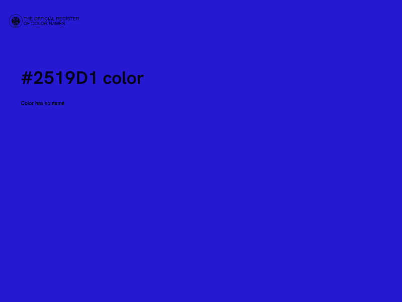 #2519D1 color image