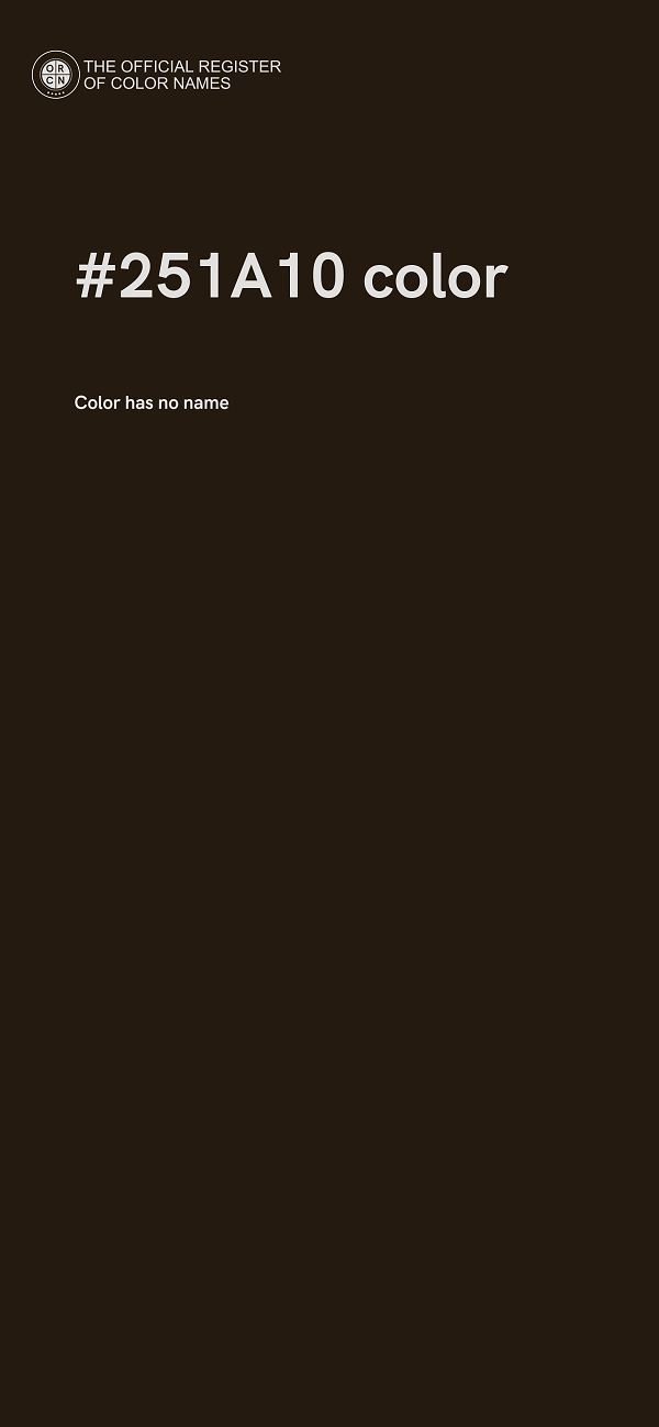 #251A10 color image