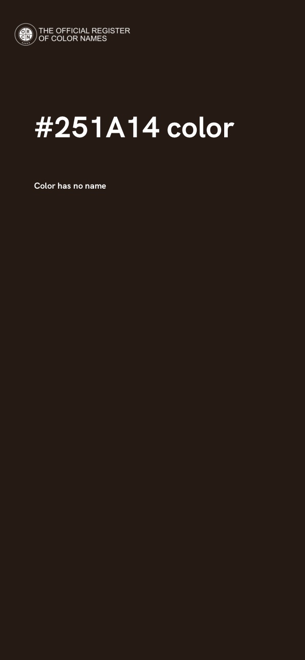 #251A14 color image