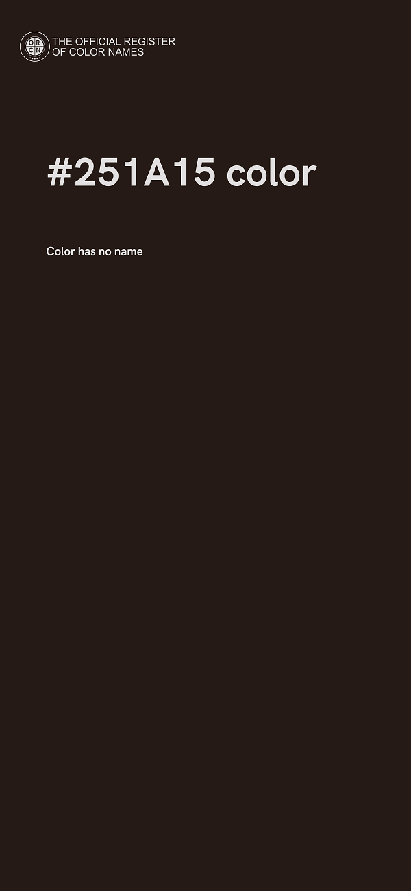 #251A15 color image