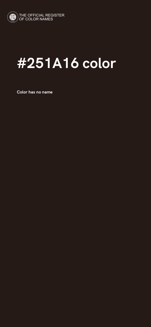 #251A16 color image