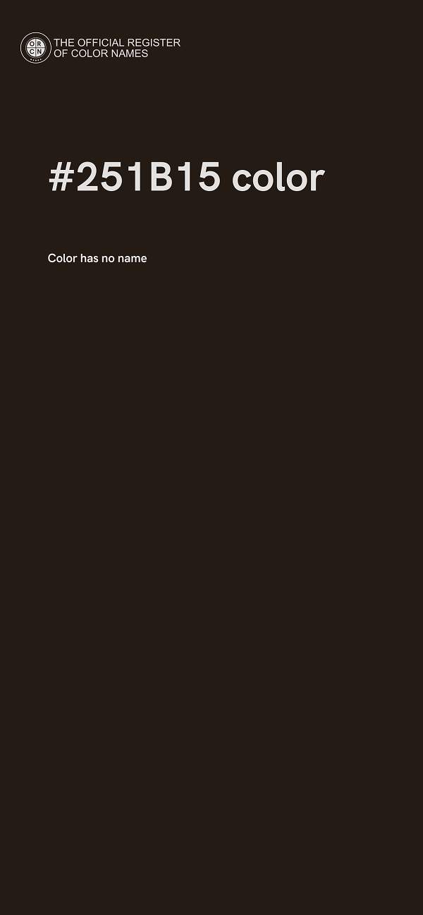 #251B15 color image