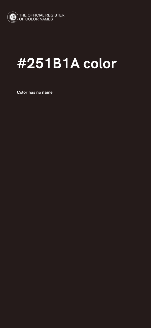 #251B1A color image