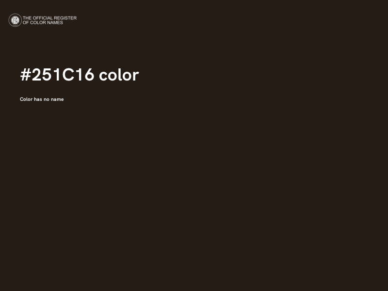 #251C16 color image