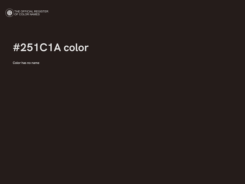 #251C1A color image