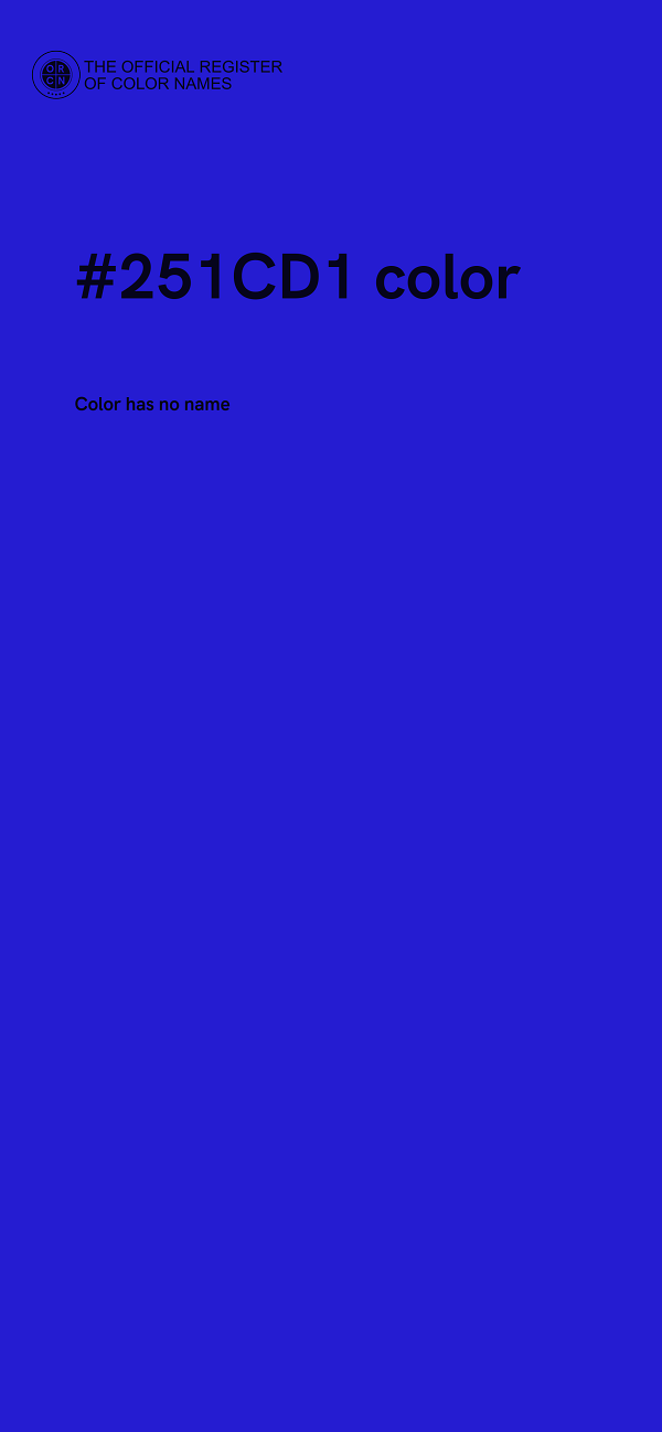 #251CD1 color image