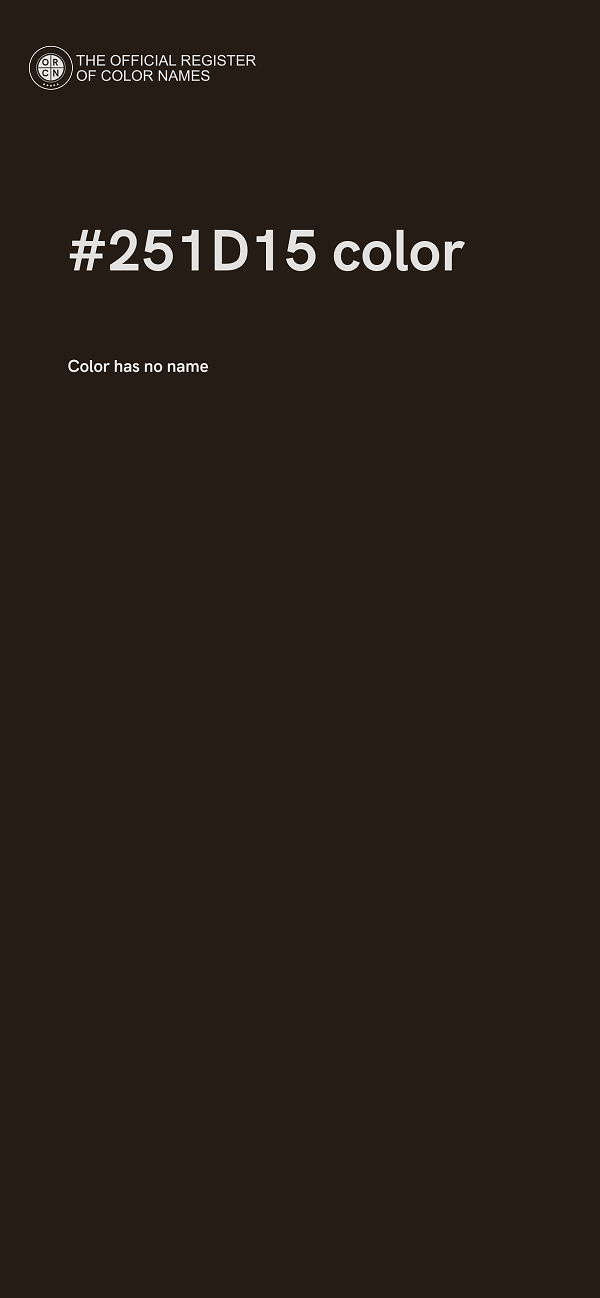 #251D15 color image