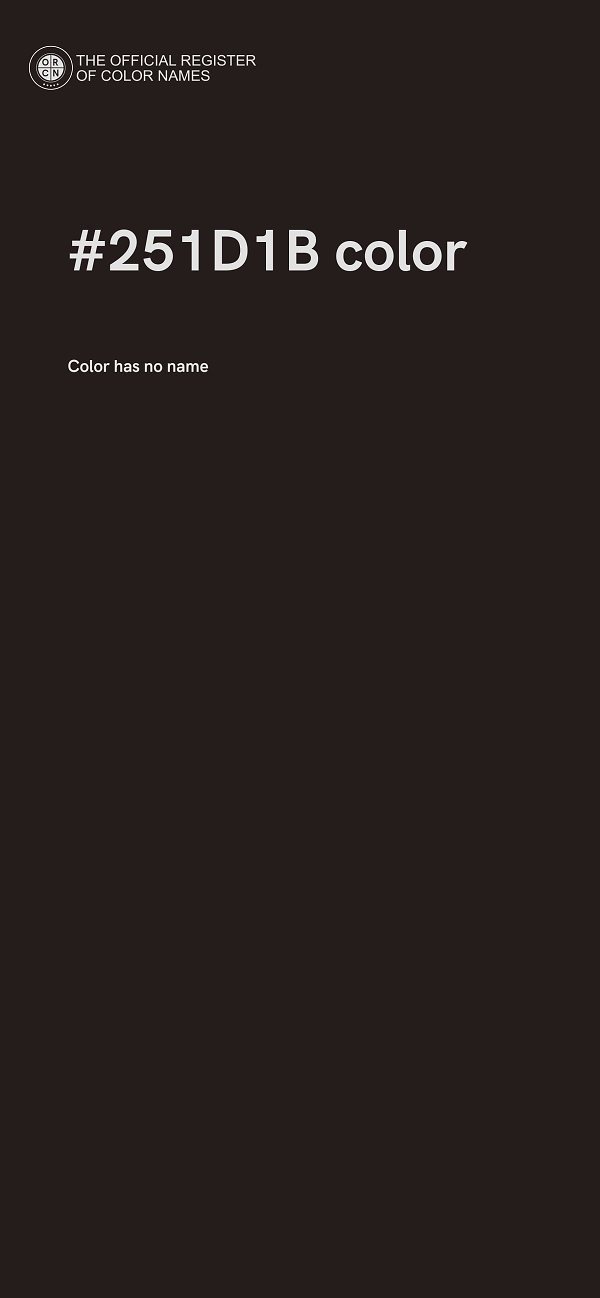 #251D1B color image
