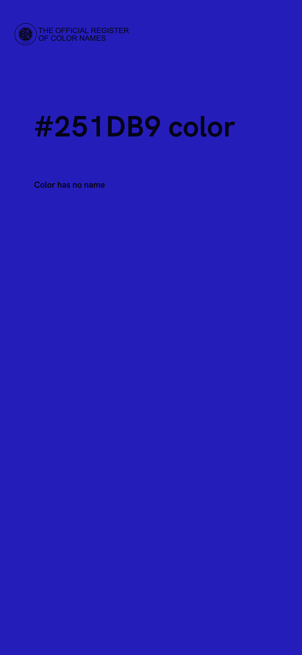 #251DB9 color image