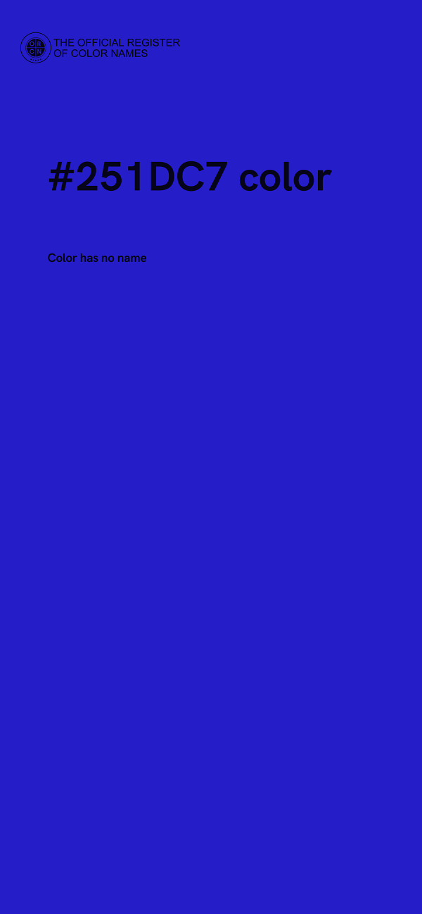 #251DC7 color image