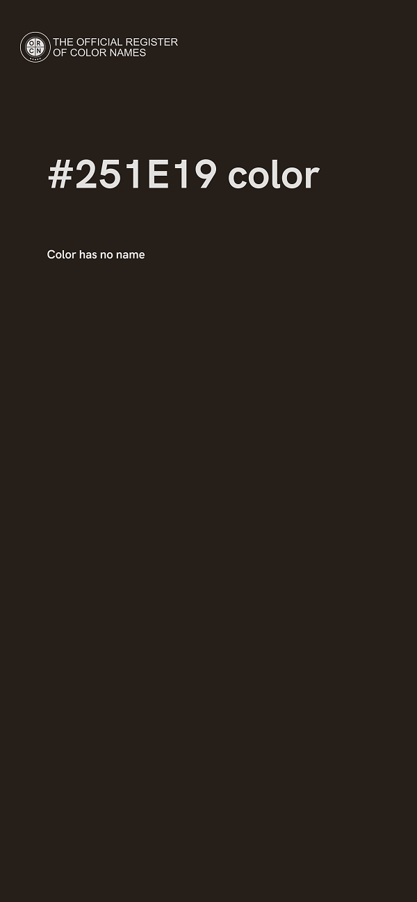 #251E19 color image