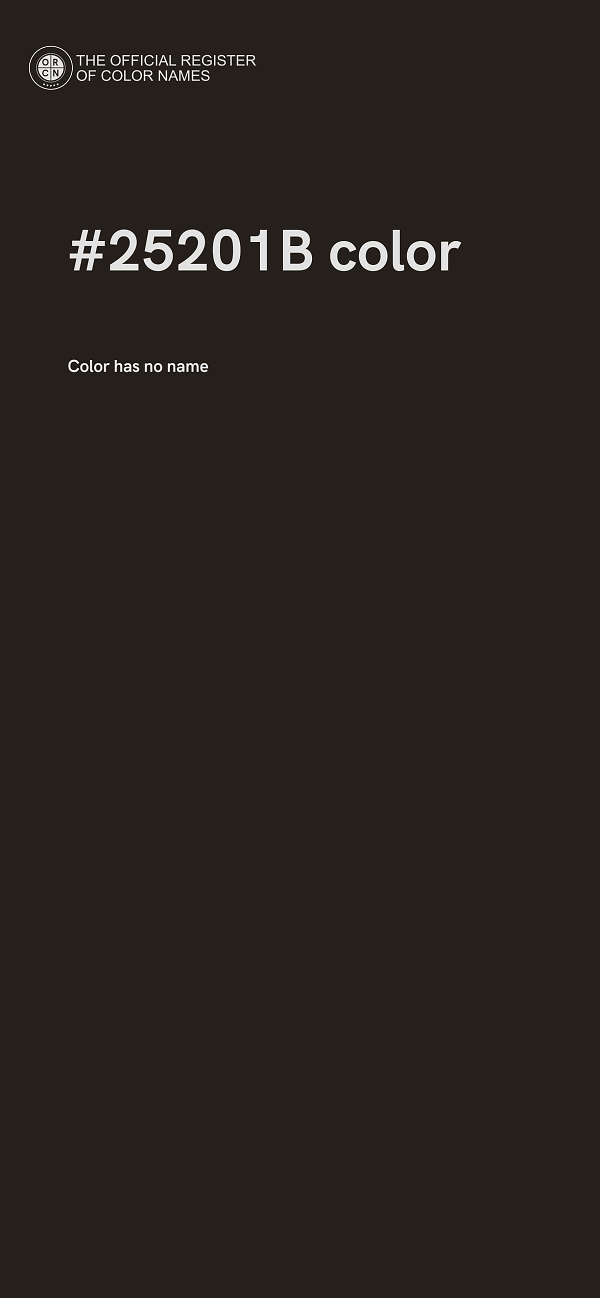 #25201B color image