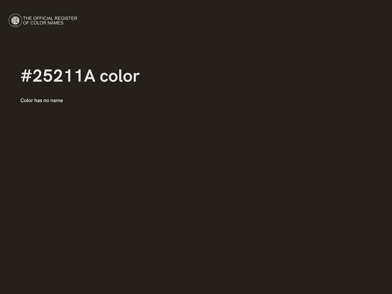 #25211A color image