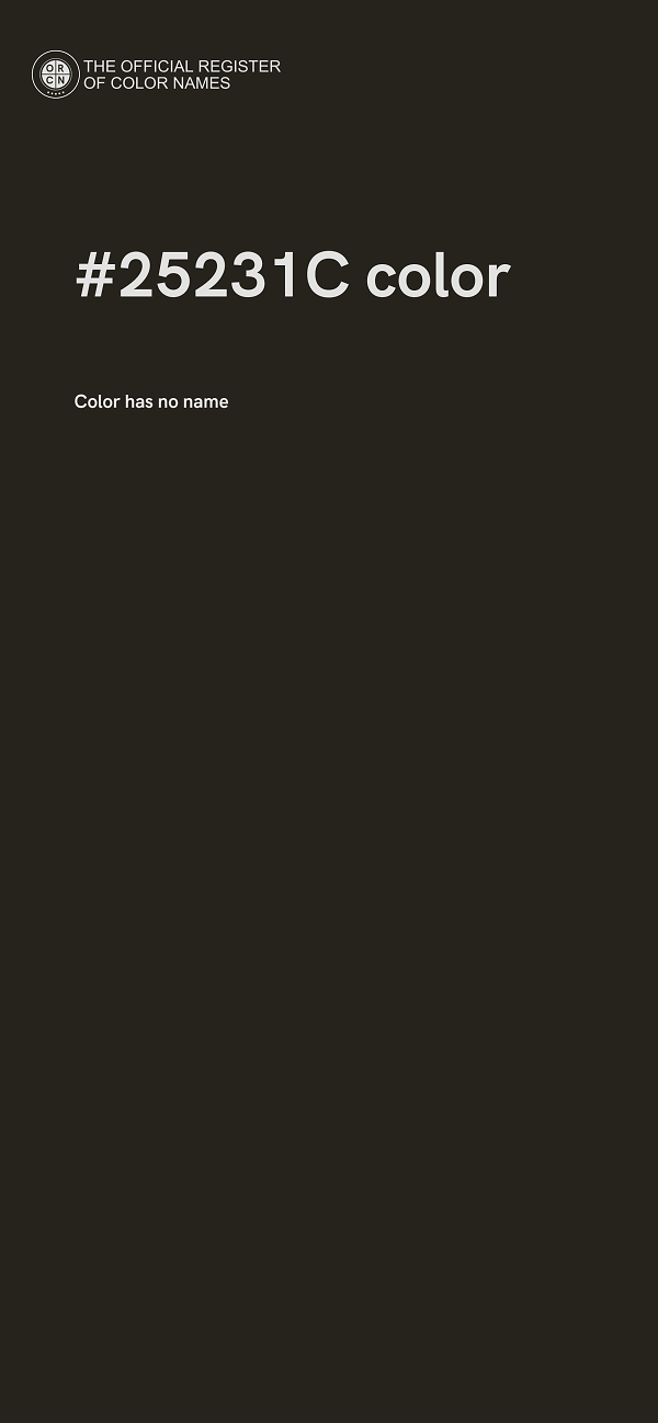 #25231C color image