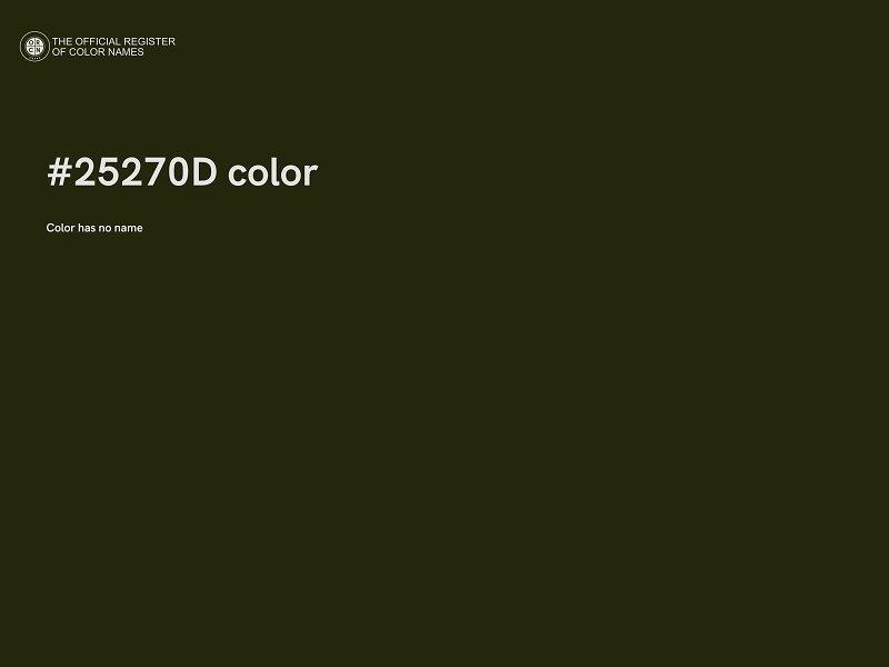 #25270D color image