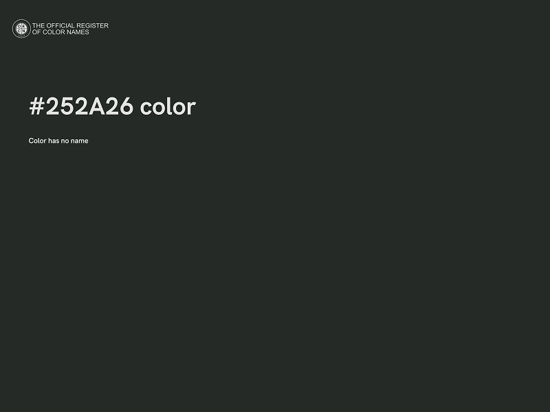 #252A26 color image