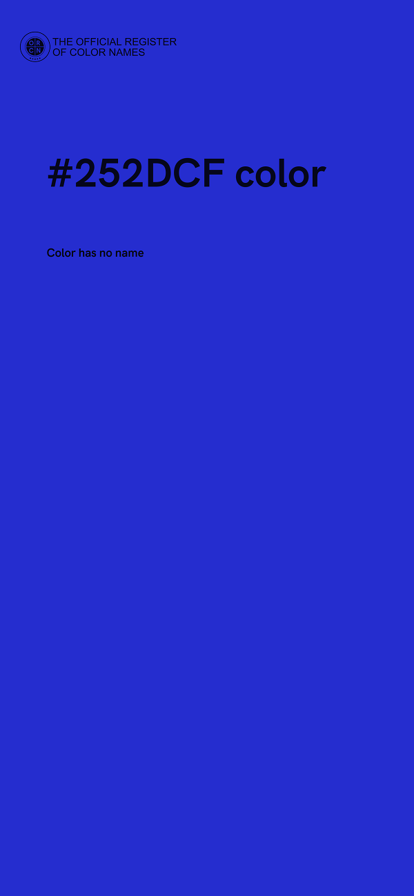 #252DCF color image