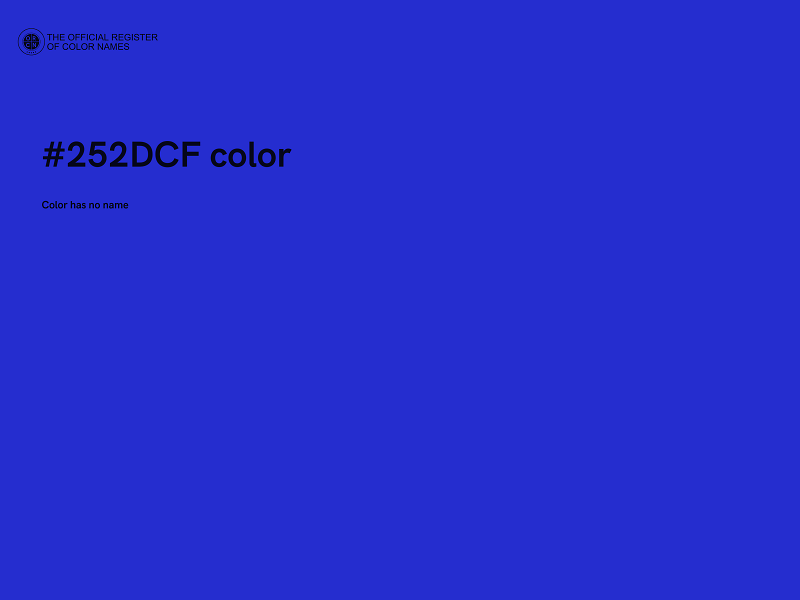 #252DCF color image