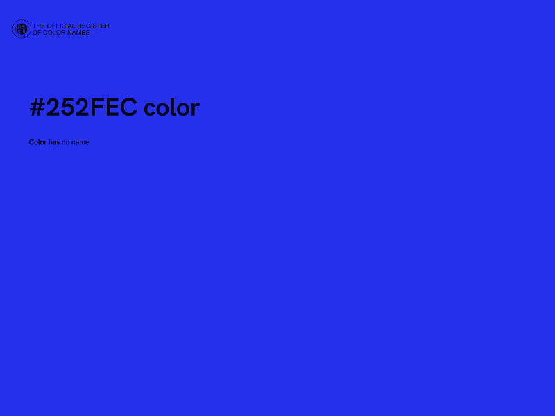 #252FEC color image