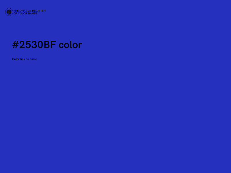 #2530BF color image