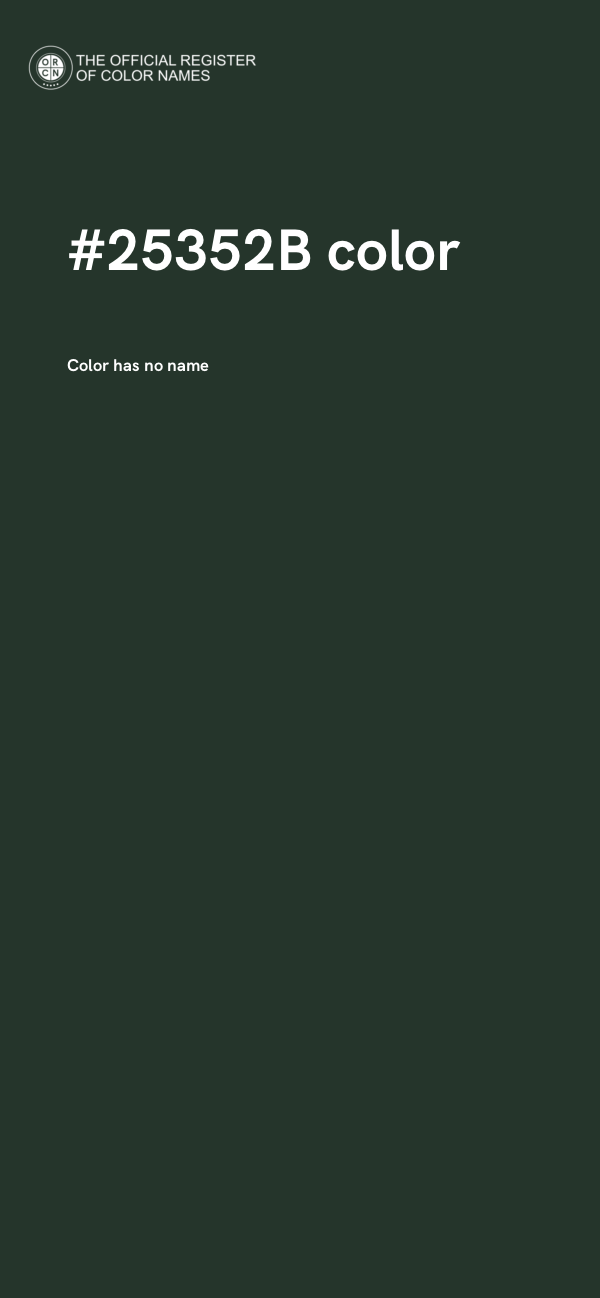 #25352B color image