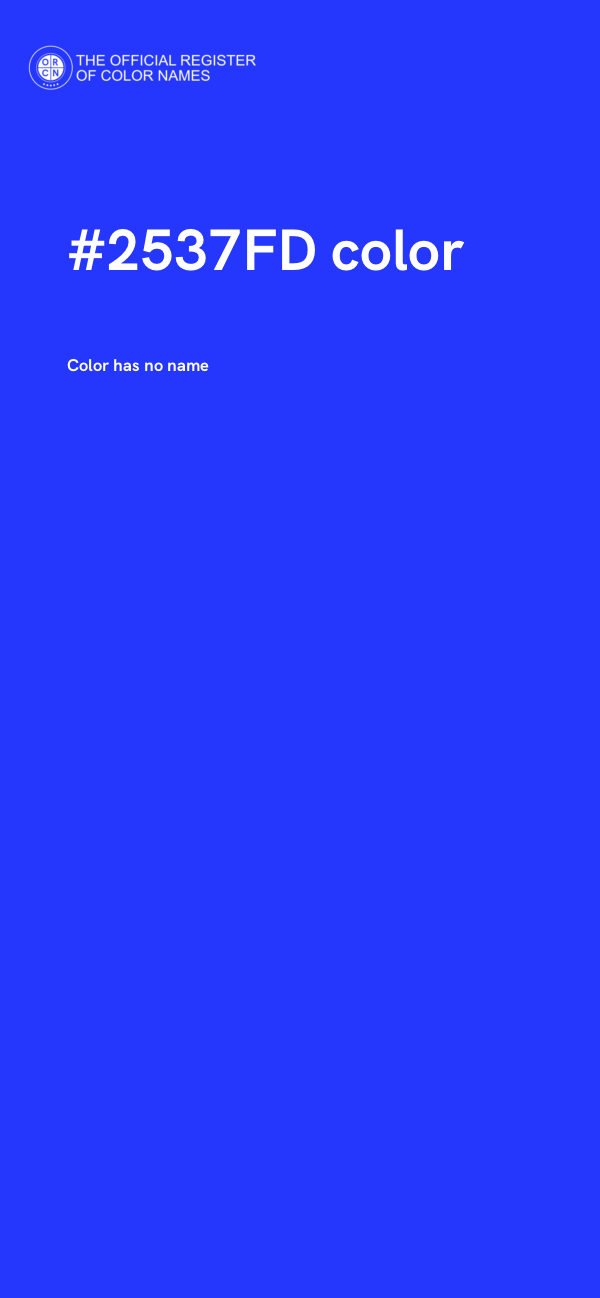 #2537FD color image