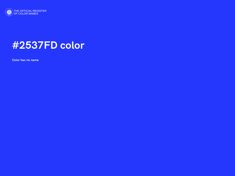 #2537FD color image