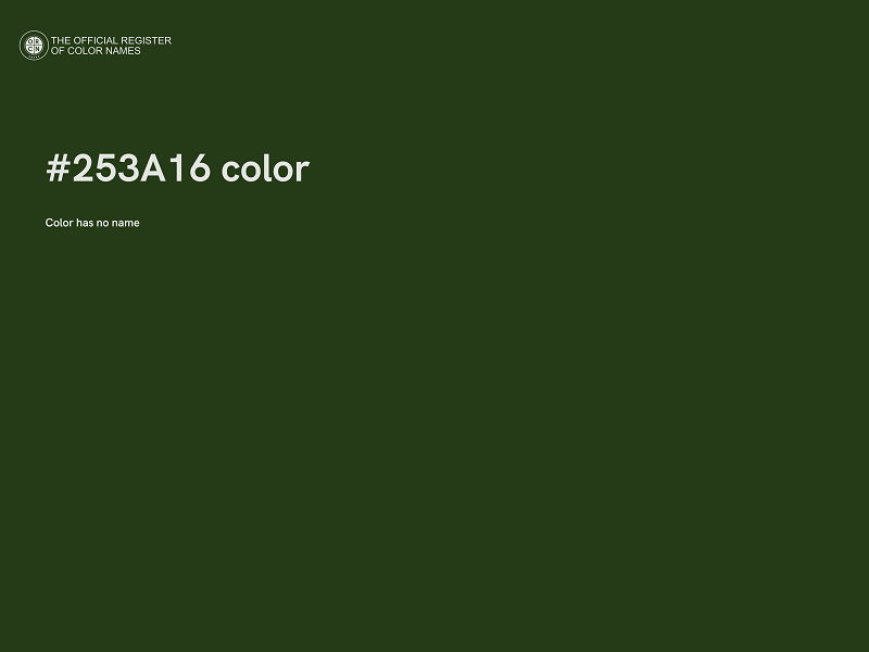 #253A16 color image
