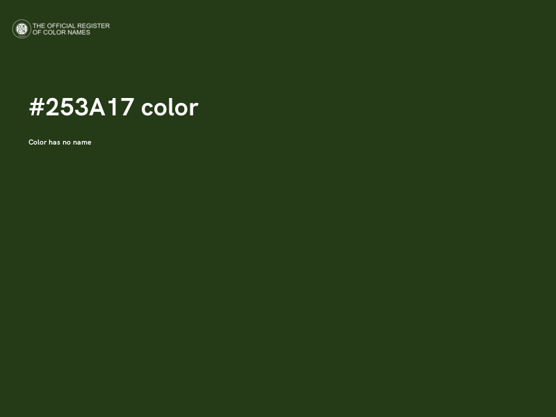 #253A17 color image