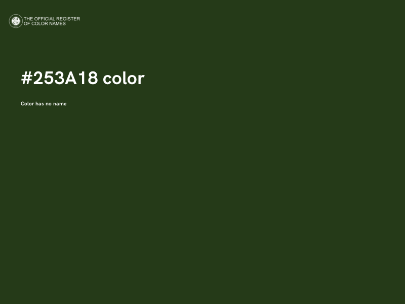 #253A18 color image