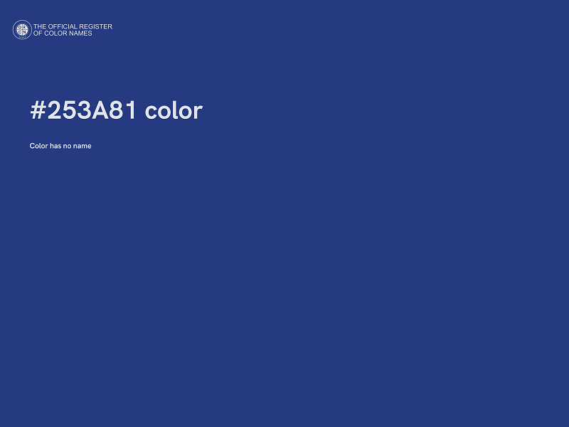 #253A81 color image