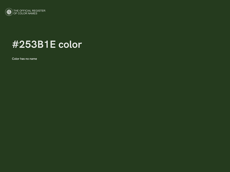 #253B1E color image