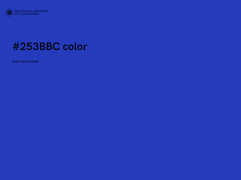 #253BBC color image