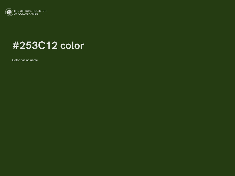 #253C12 color image