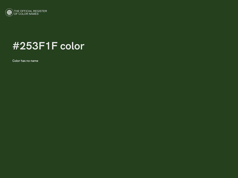 #253F1F color image