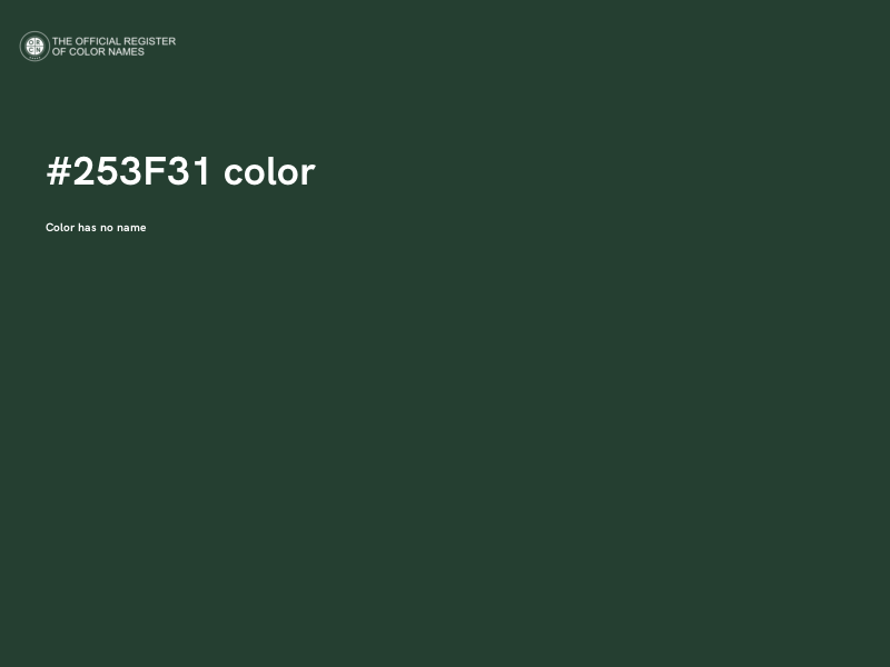 #253F31 color image