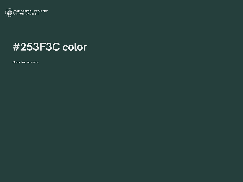 #253F3C color image