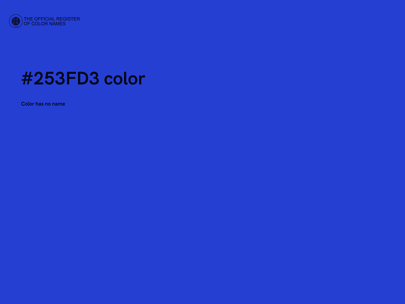 #253FD3 color image