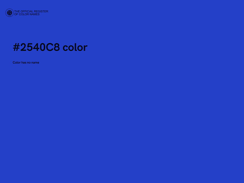 #2540C8 color image