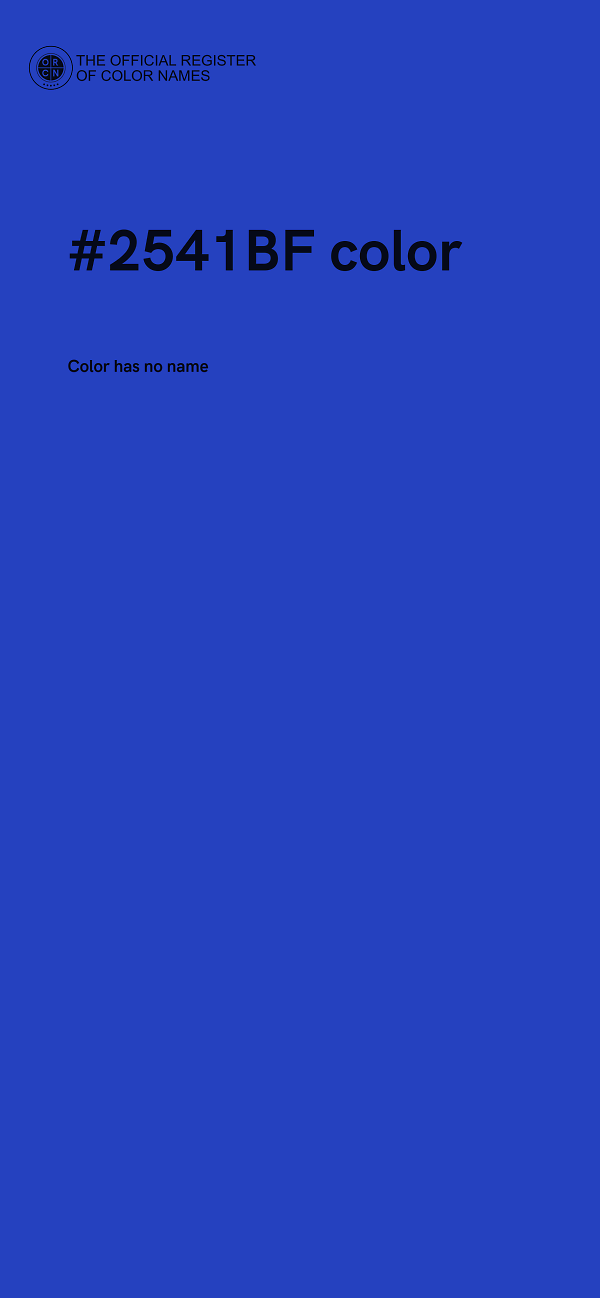 #2541BF color image