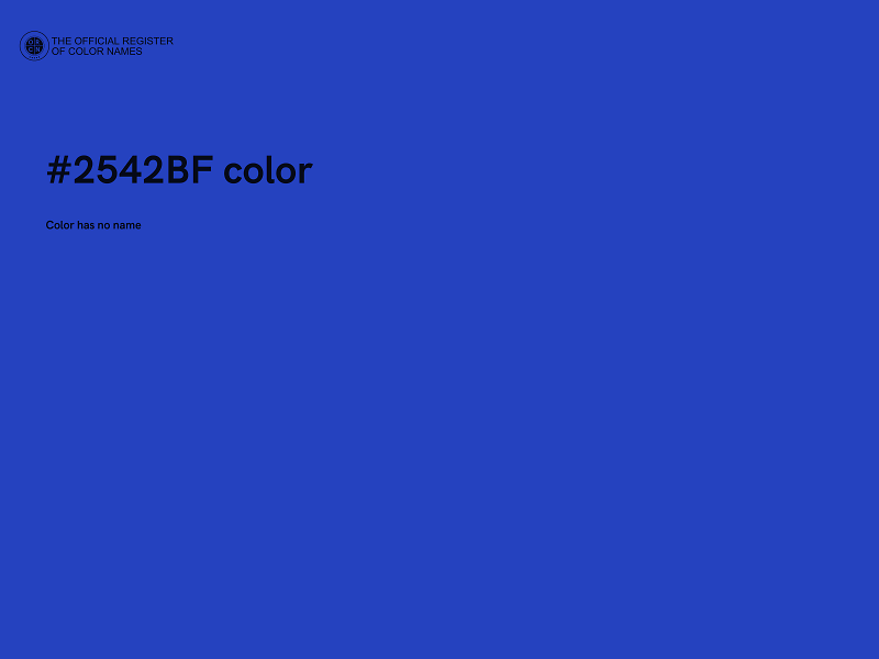 #2542BF color image