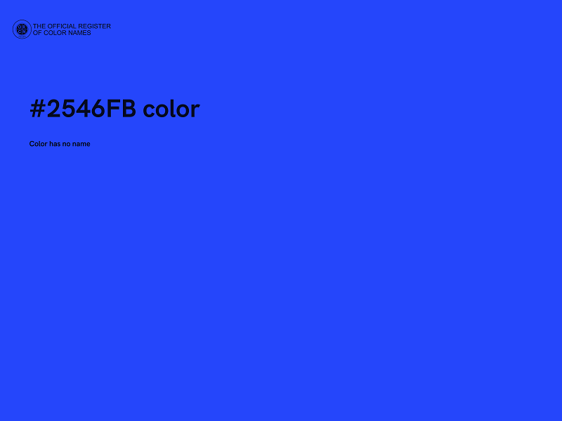 #2546FB color image