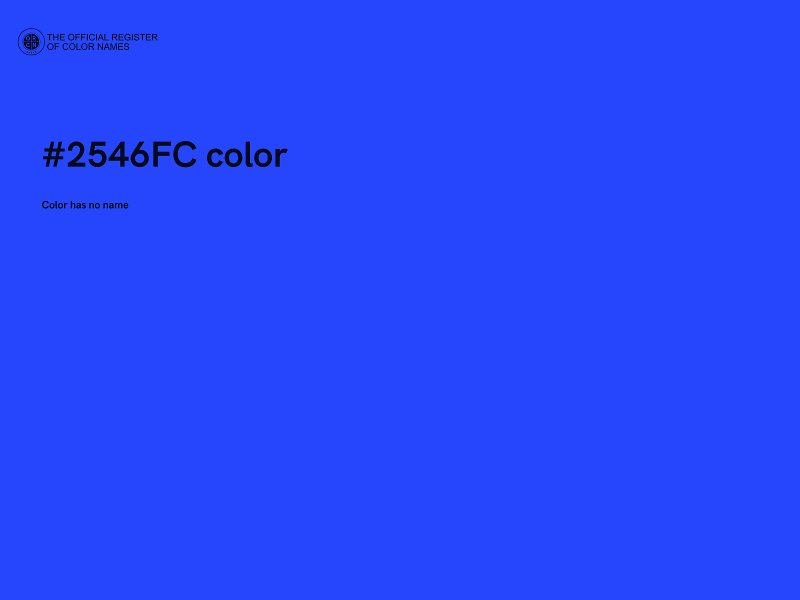 #2546FC color image