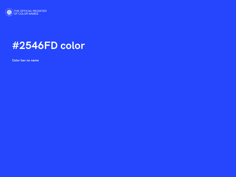 #2546FD color image