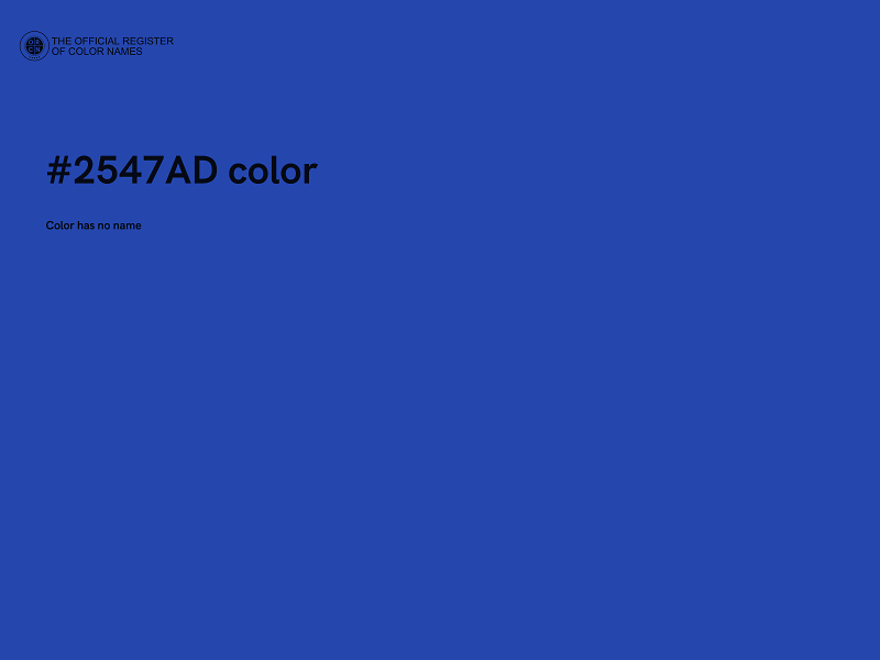#2547AD color image