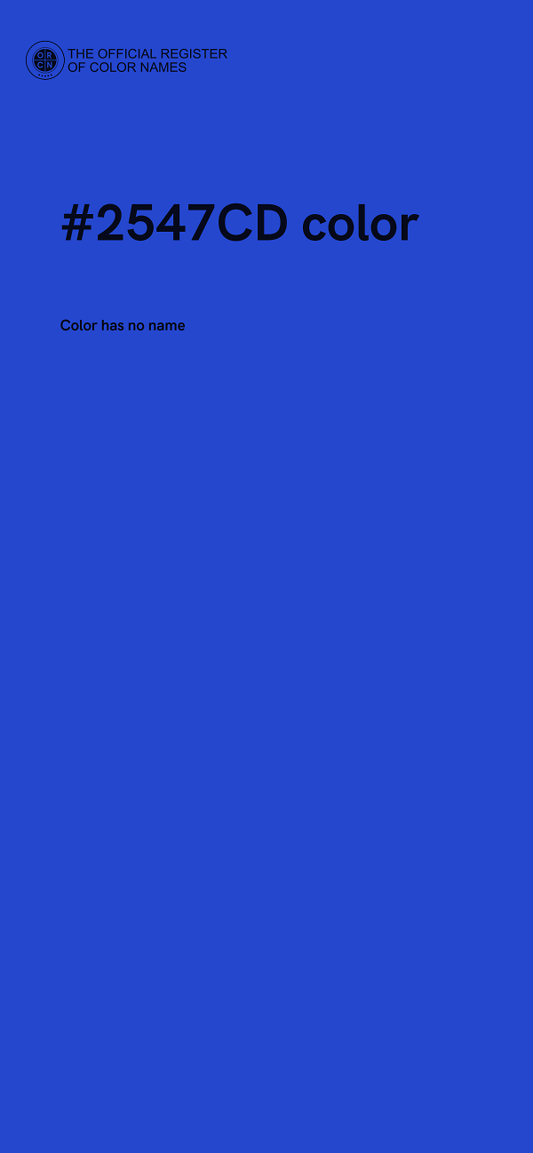 #2547CD color image