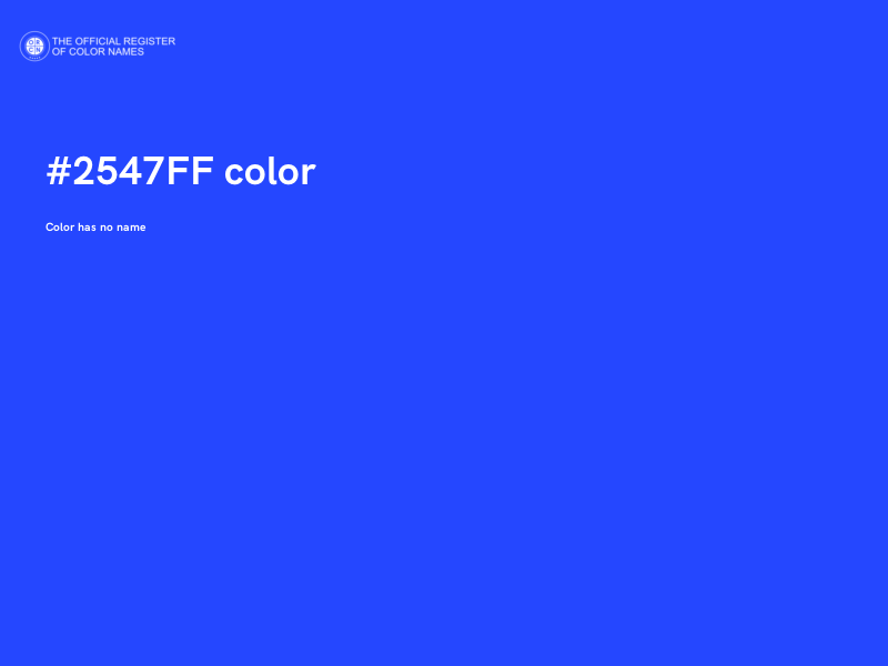 #2547FF color image
