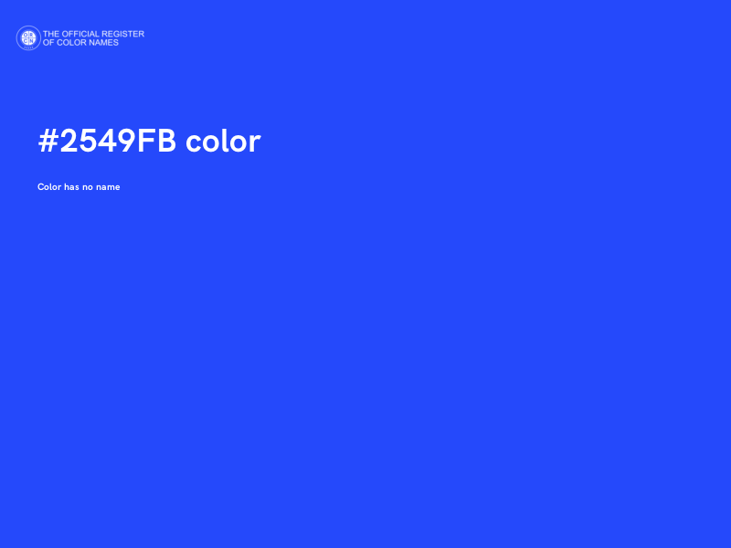 #2549FB color image